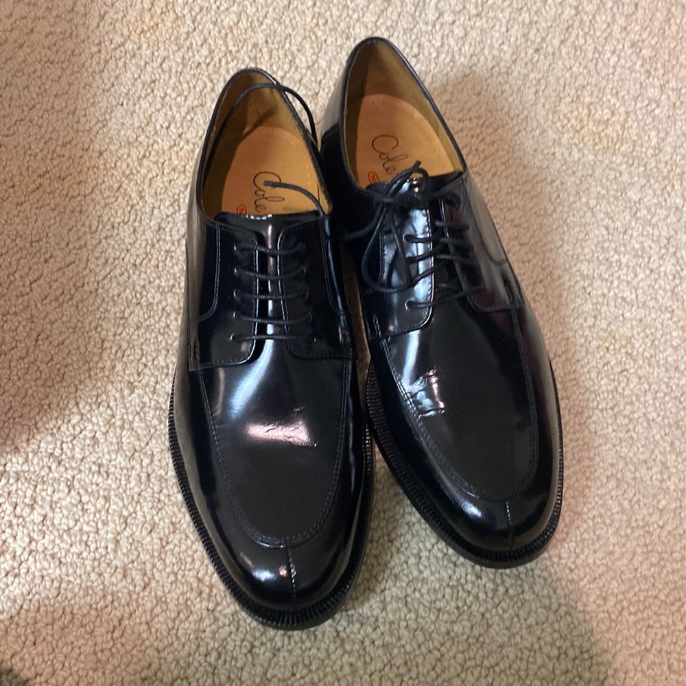 Patton leather mike air cole Haan tuxedo shoe